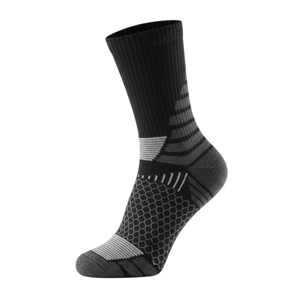 Calcetines De Hombre Con Diseño Geométrico Y Acanalado 7-10 Color‎ Negro 5 Pares
